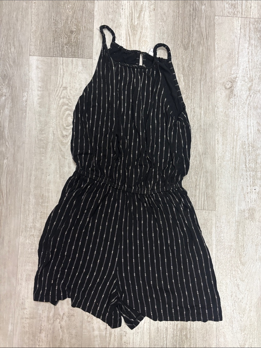 Old Navy Black Striped Romper